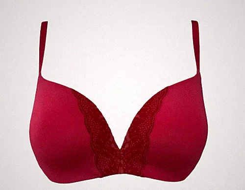 Triumph Push-up BH Sheer Velvet Sensation WHU 75C 80D rot Samt NEU