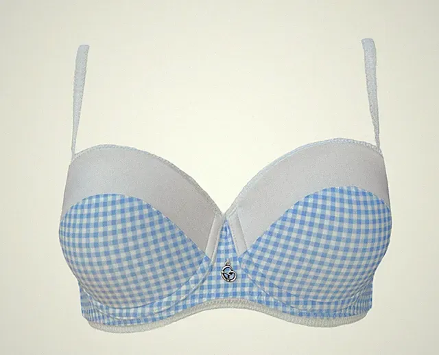 Triumph Push-up Dirndl Season WHU 70C B-Ware hellblau weiß kariert NEU