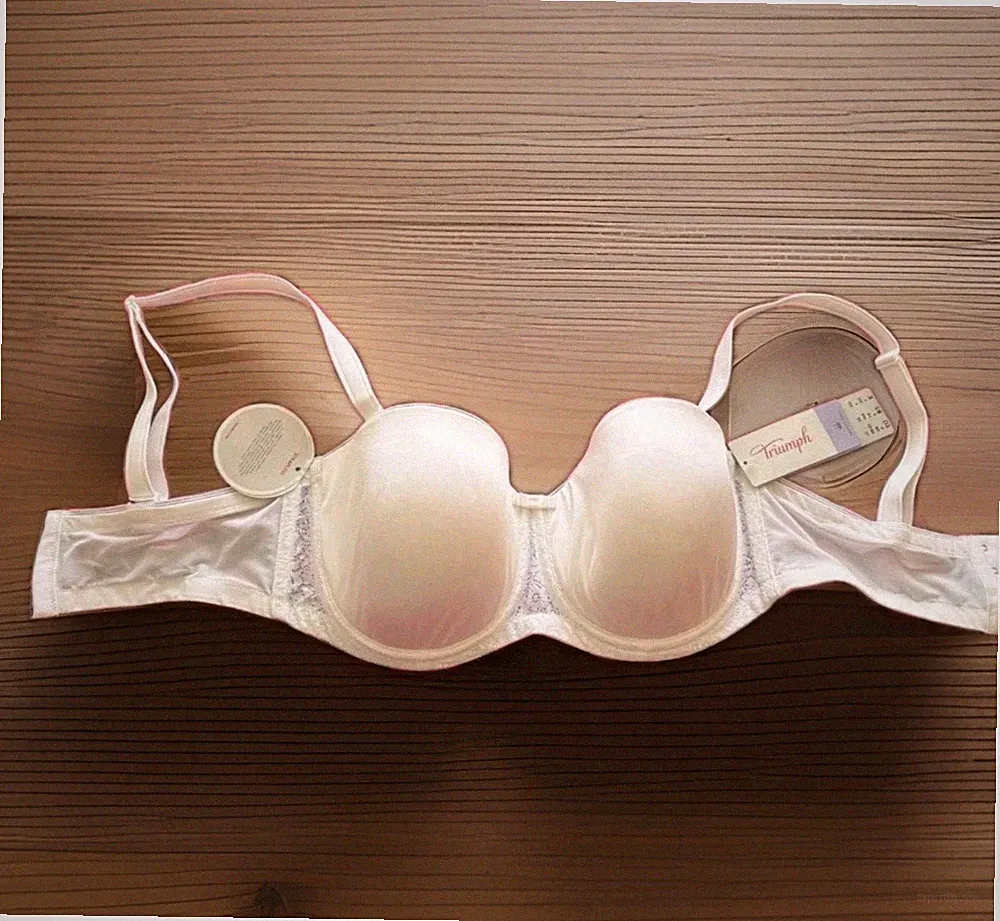 Triumph sexy Trägerloser BH Champagner Gr. 85 E / 38 DD Neu VP 54,95 Euro