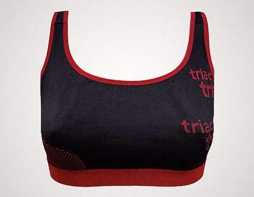 Triumph Sport BH Triaction Seamfree Top M L schwarz / rot NEU