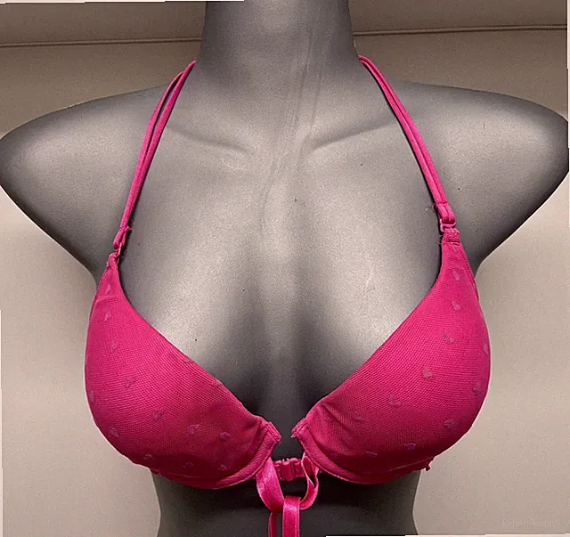 TRIUMPH traumschöner Bügel Push Up BH Vorderverschluss pink Tüll Spitze Gr. 70 D