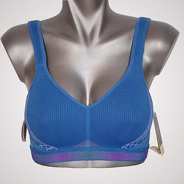 Triumph Triaction Cardio Cloud P EX Sport BH ohne Bügel 00HF/HF blau Yoga NEU