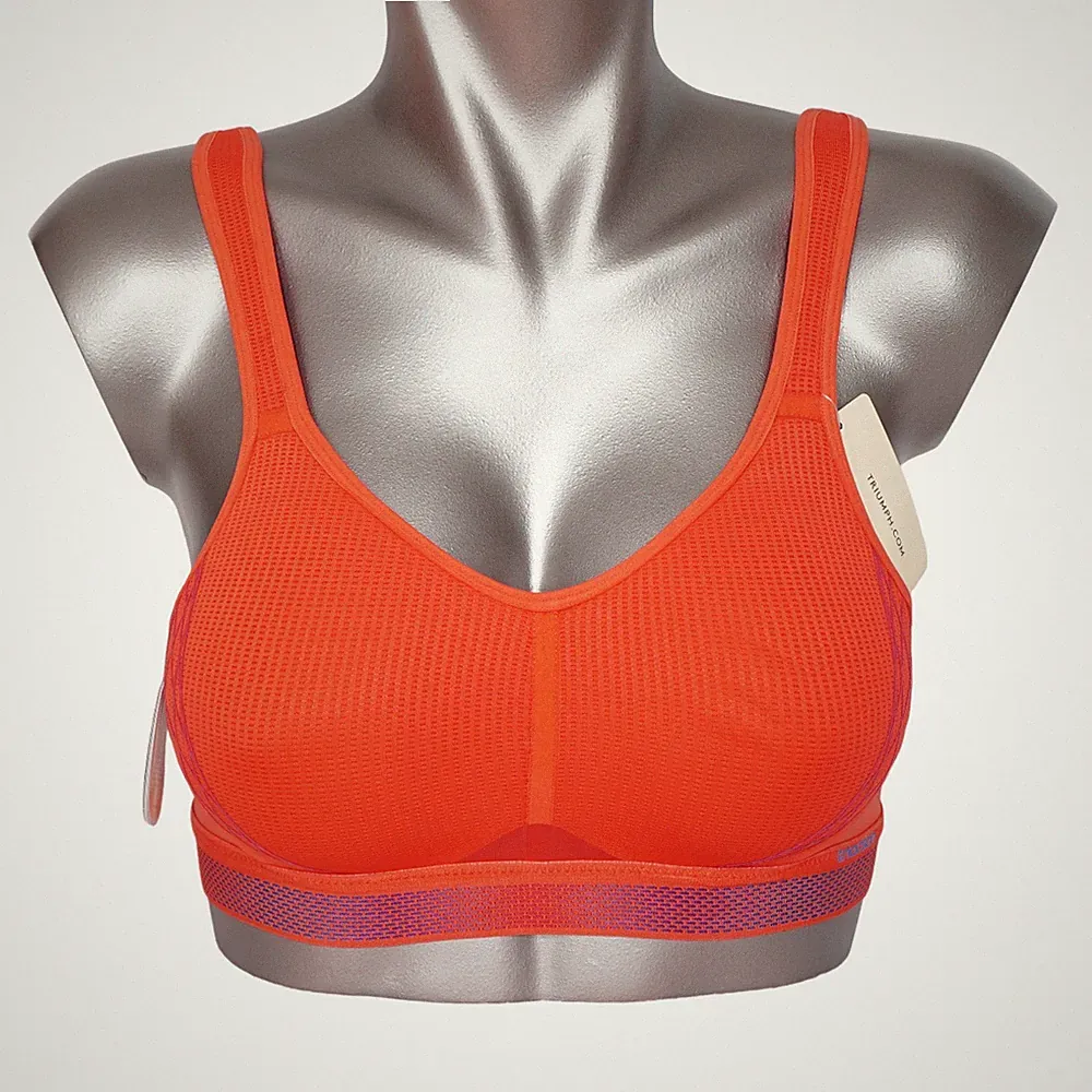Triumph Triaction Cardio Cloud P EX Sport BH ohne Bügel 6714/YW orange Yoga NEU