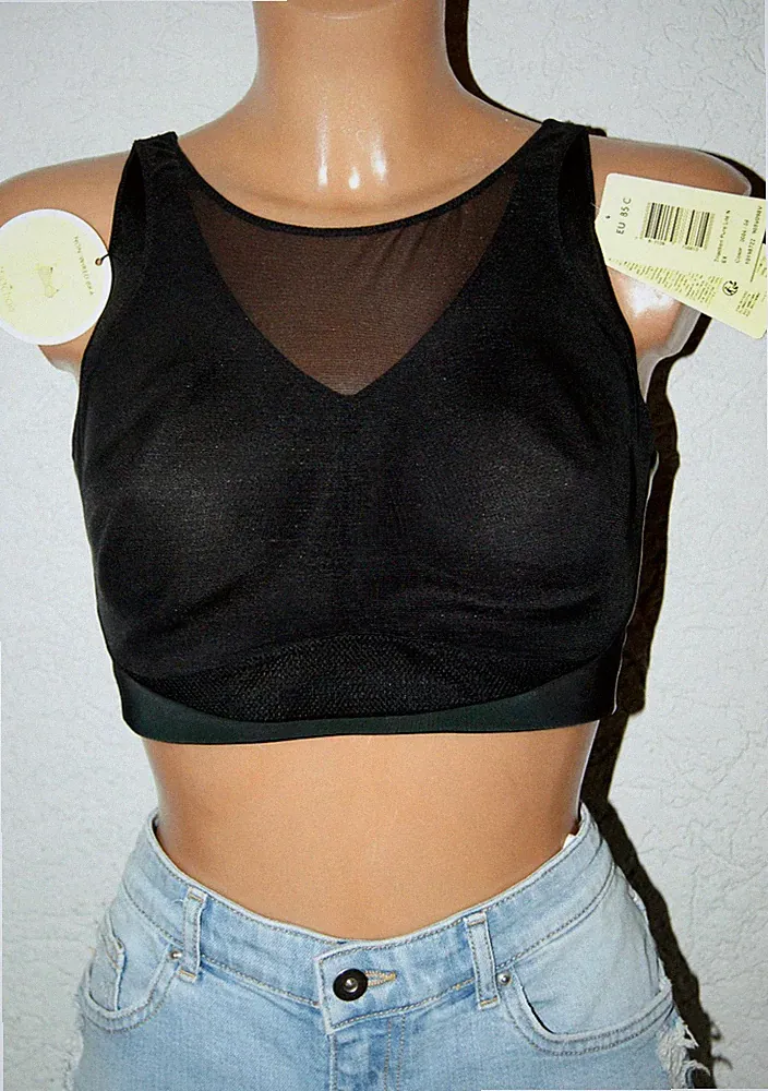 TRIUMPH Triaction Pure Lite N EX Sport-BH Bra Bustier schwarz CARDIO 85 C