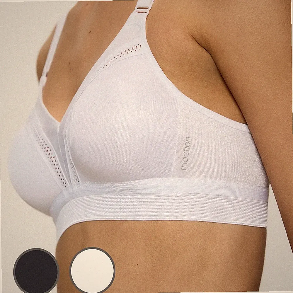 Triumph Triaction Workout N, Sport BH ohne Bügel, weiss/schwarz, 75-95, Cup B-E