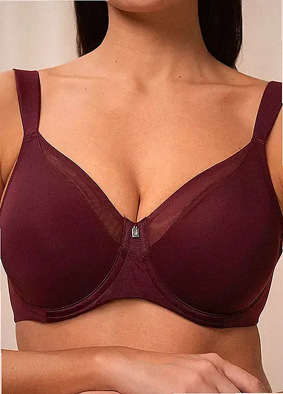 Triumph True Shape Sensation Claret Bügel Minimierer BH UK 32C (FMN39-14)