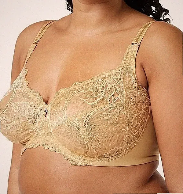 Triumph Wild Peony Florale W Damen Bügel-BH mit vierteiligem Cup mit Spitze Neu
