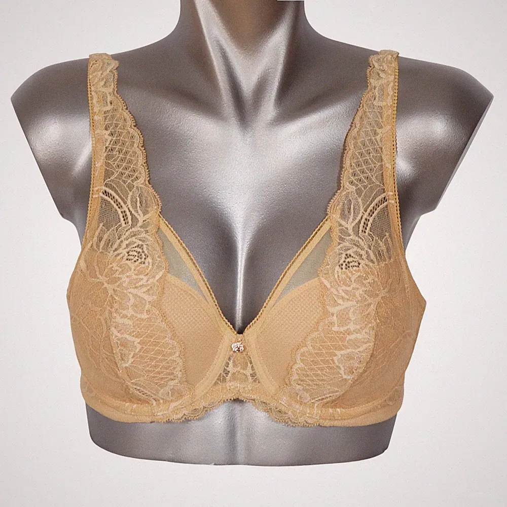 Triumph Wild Peony Florale WP Schalen BH mit Bügel 7688 goldbeige gepolstert NEU