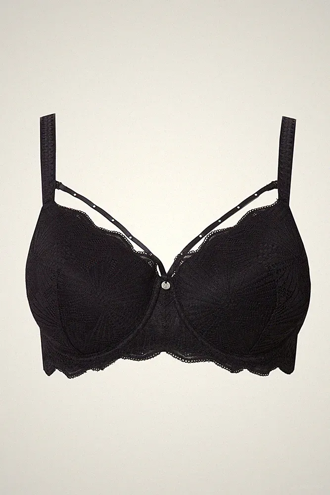 TruYou Damen große Größen Bügel BH Zierbänder abnehmbar Softcups 837936