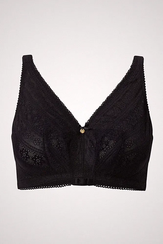 TruYou Damen große Größen TruYou Bralette bügellos Spitze Meshfutter 848274