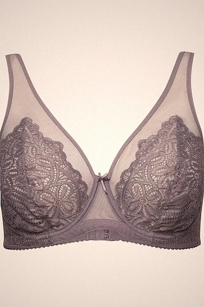 TruYou Damen große Größen TruYou Bügel BH Spitze Mesh Träger 832811