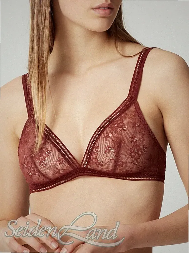 Tüllspitze Triangel BH MISS LEJABY schwarz weiß rot A B C Maison Lejaby