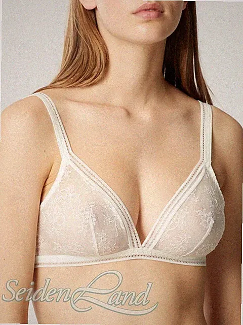 Tüllspitze Triangel-BH MISS LEJABY uni von Maison Lejaby weiß schwarz chili