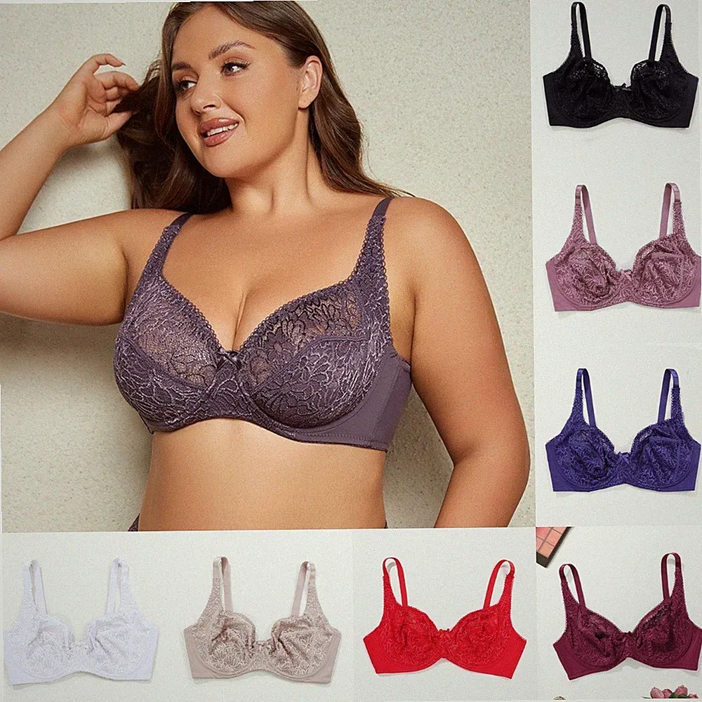 UK Damen Vollschale bestickt Übergröße Bügel BH fester Halt großer Busen BH