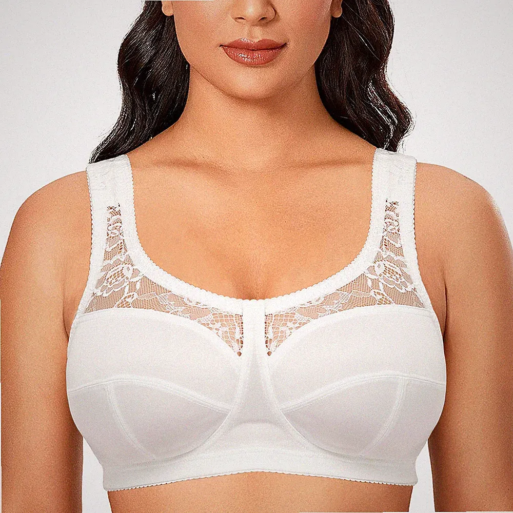 UK Übergröße Minimizer BH Damen ohne Bügel ungepolstert Vollflächig Softschalen BH