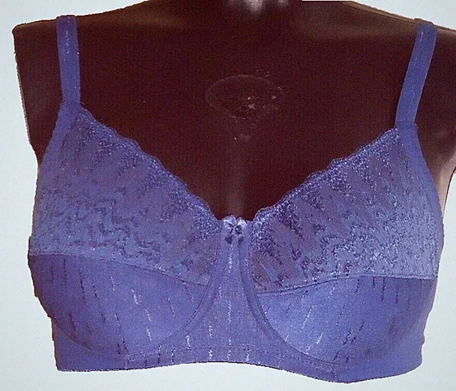 ULLA Dessous 1329 TANJA Gr.80D UK 36D BH ohne Bügel in BLAU Vollschale soft BH