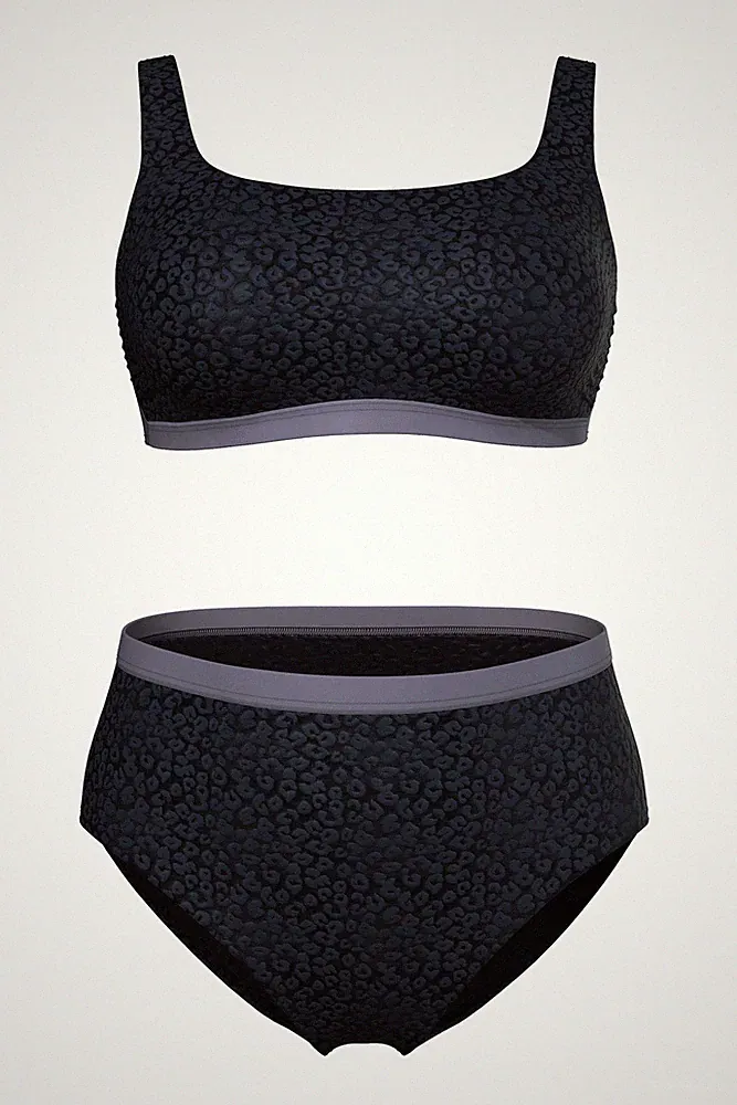 Ulla Popken Damen große Größen Bikini Struktur Softcups