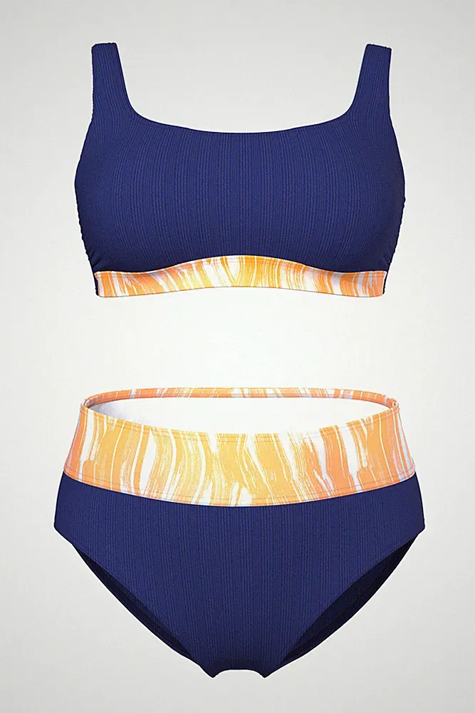 Ulla Popken Damen große Größen Bikini Wellen Softcups Träger verstellbar