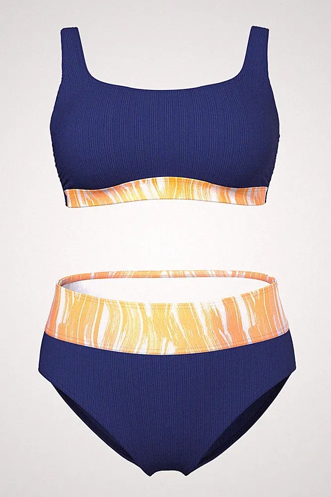 Ulla Popken Damen große Größen Bikini Wellen Softcups Träger verstellbar