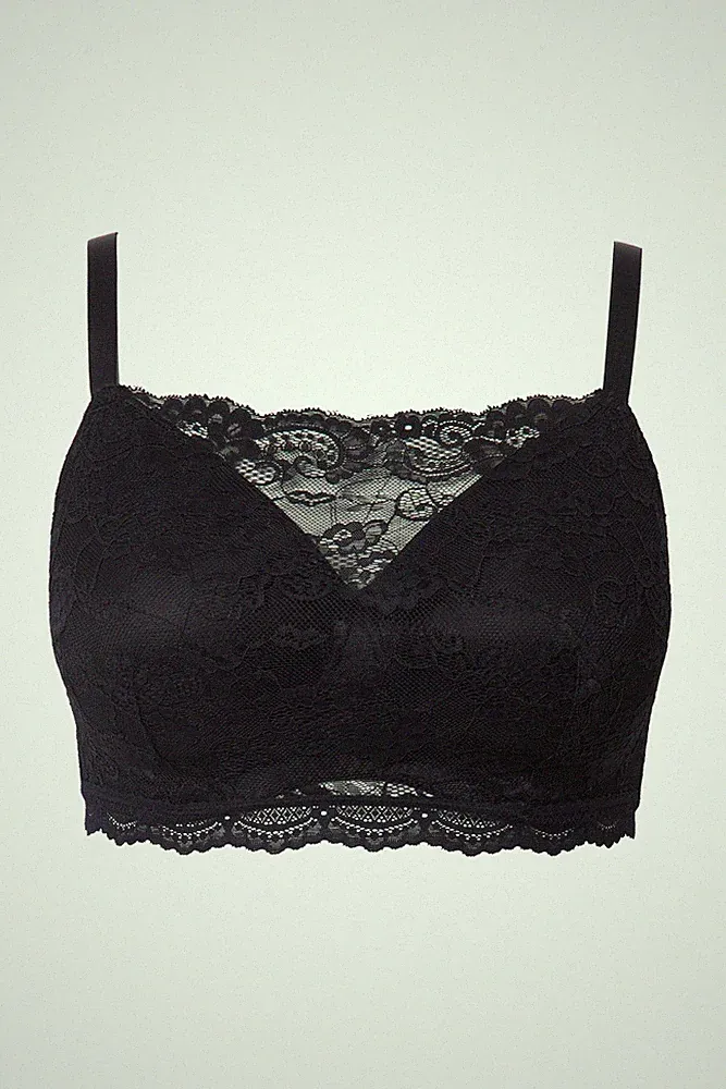 Ulla Popken Damen große Größen Bralette Softcups Spitze ohne Bügel 841609