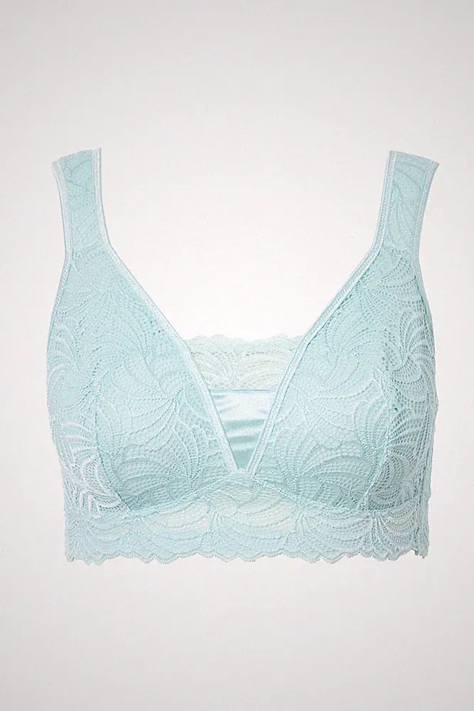 Ulla Popken Damen große Größen Bralette Spitze ohne Bügel 810224
