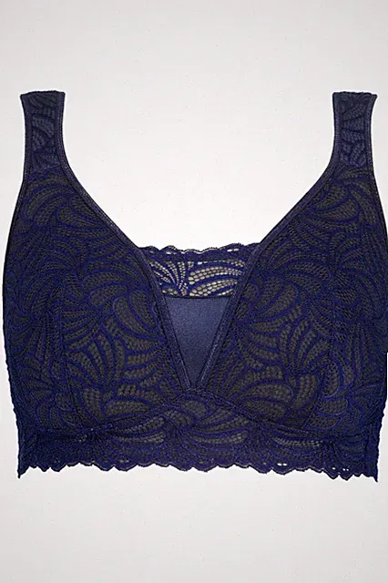 Ulla Popken Damen große Größen Bralette Spitze ohne Bügel 810224