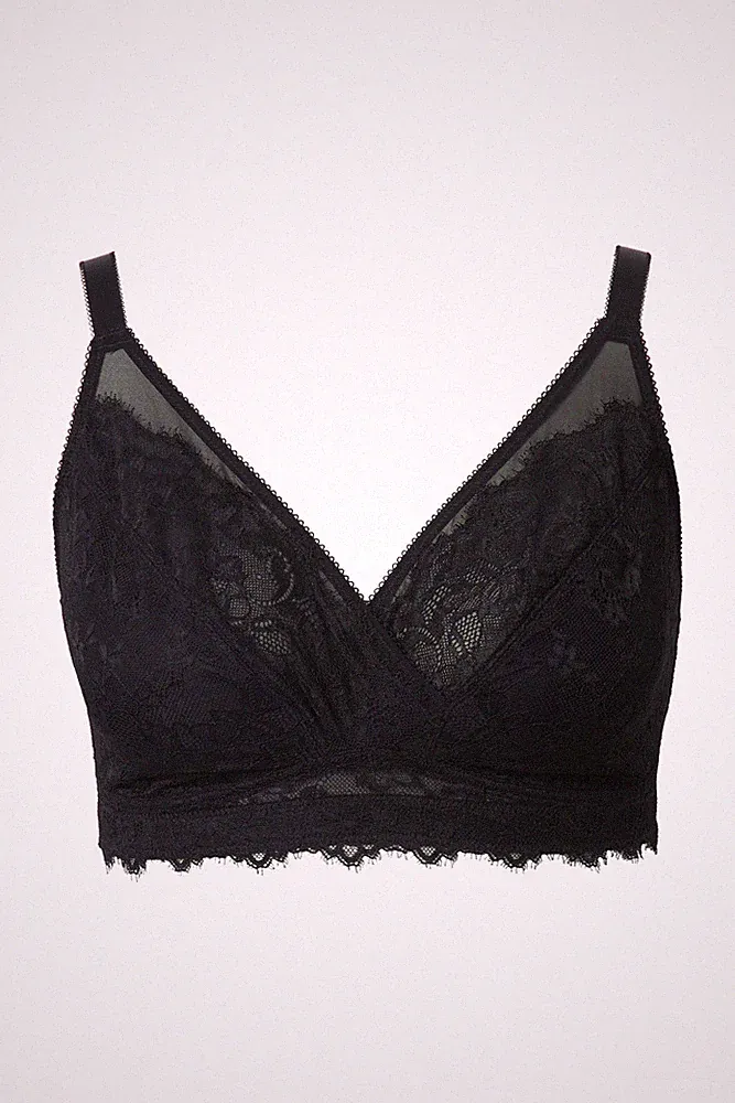 Ulla Popken Damen große Größen Bralette Spitze ohne Bügel 848624
