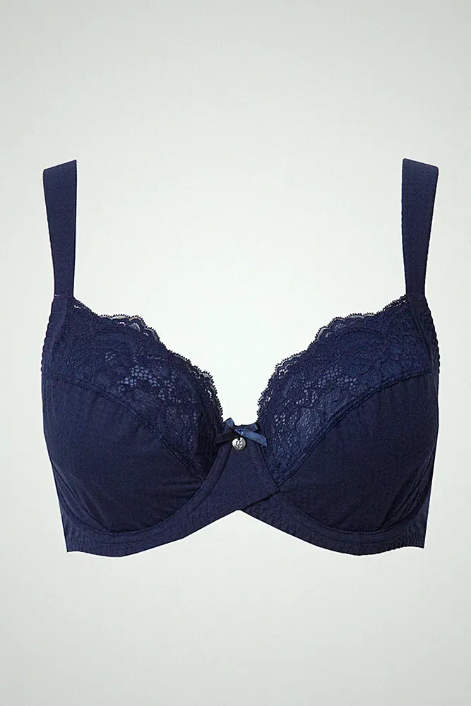 Ulla Popken Damen große Größen Bügel BH Jacquard Spitze Softcups 841686