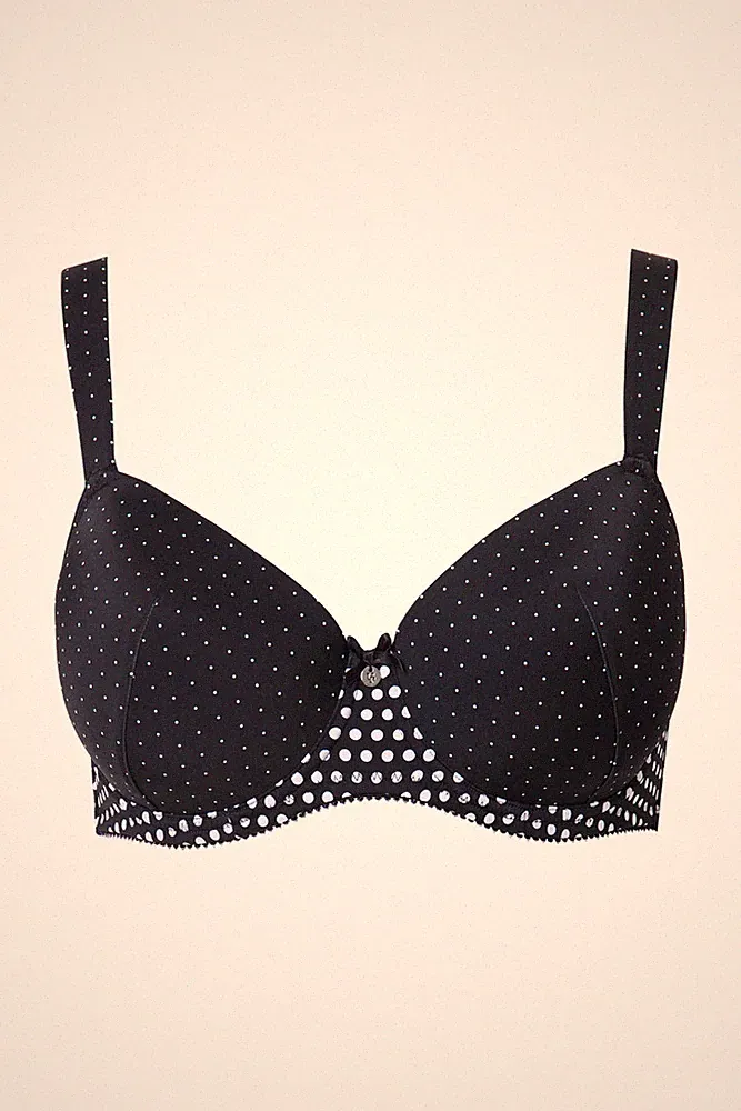 Ulla Popken Damen große Größen Bügel BH Punkte Softcups 834289