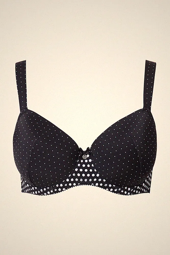 Ulla Popken Damen große Größen Bügel BH Punkte Softcups 834289