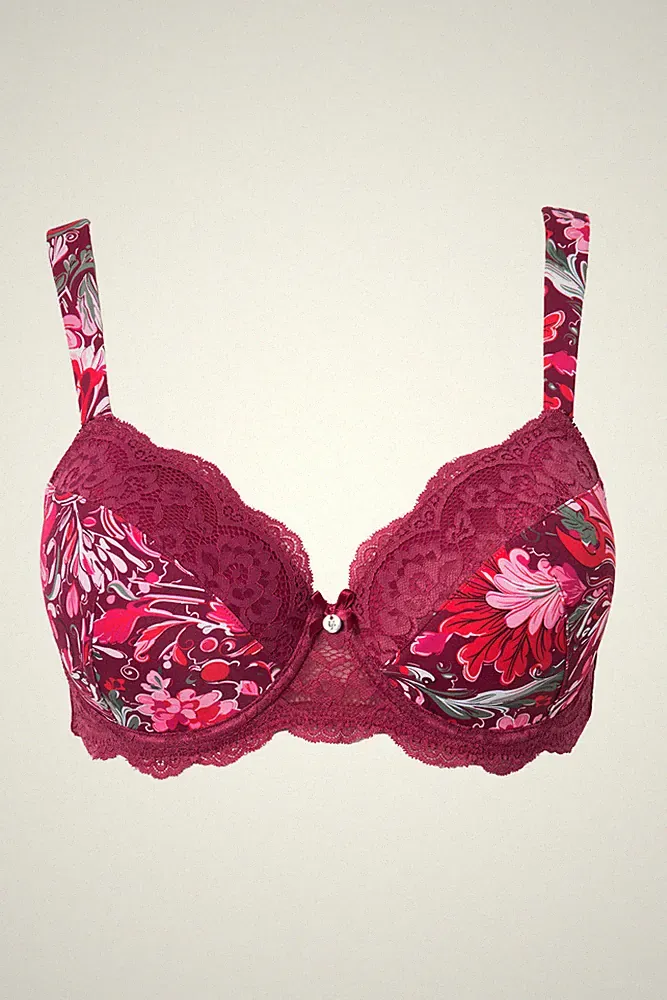 Ulla Popken Damen große Größen Bügel BH Softcups Blütenspitze 833440
