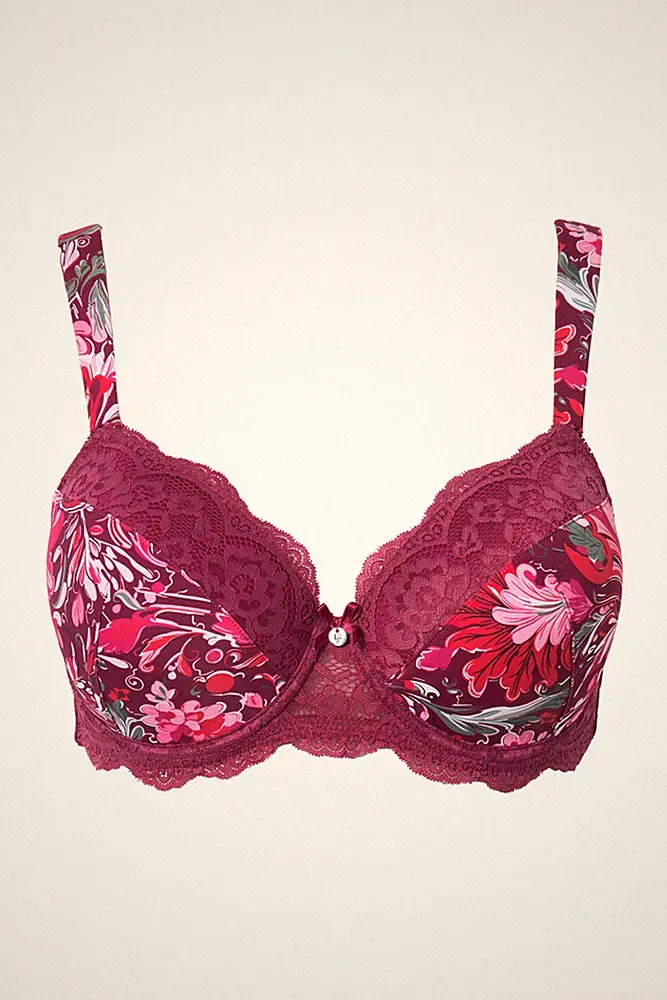 Ulla Popken Damen große Größen Bügel BH Softcups Blütenspitze 833440