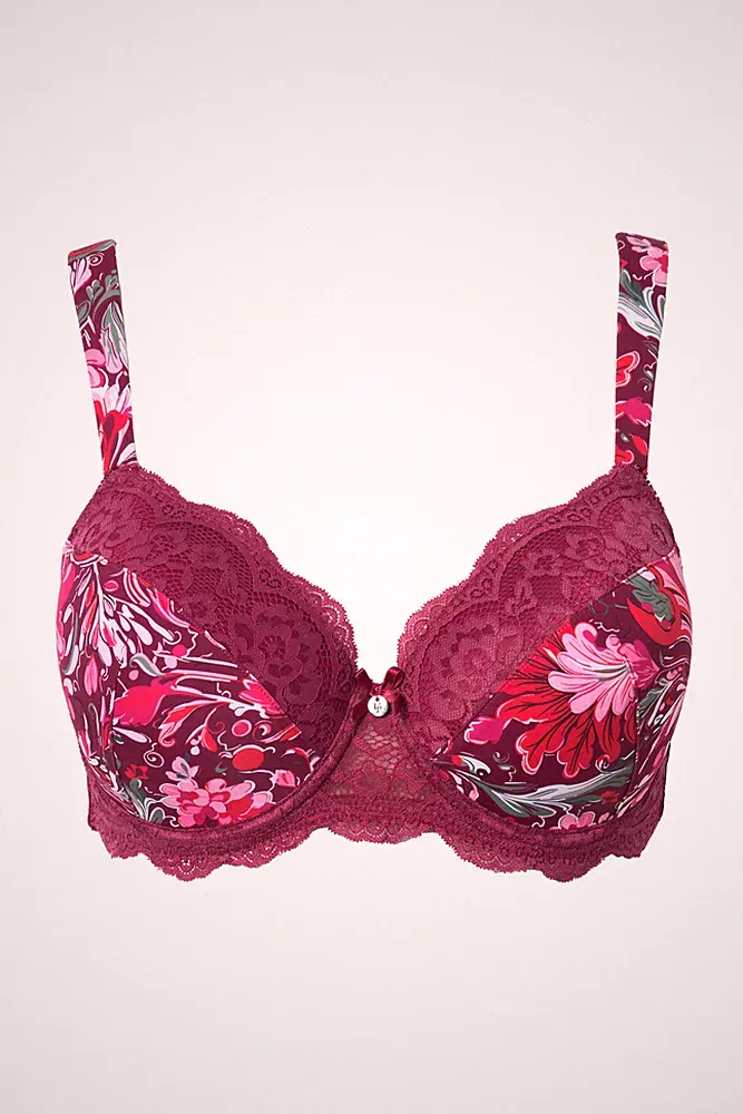 Ulla Popken Damen große Größen Bügel BH Softcups Blütenspitze 833440