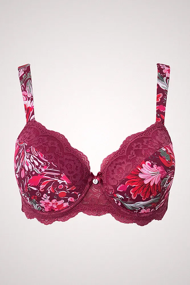 Ulla Popken Damen große Größen Bügel BH Softcups Blütenspitze 833440