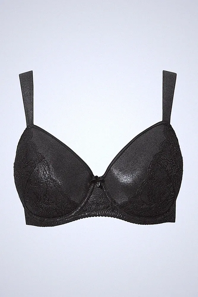 Ulla Popken Damen große Größen Bügel BH Spitze Metallic Effekt Softcups 843412