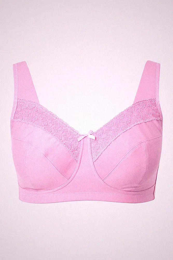 Ulla Popken Damen große Größen Entlastungs BH bügellos Blüten Herzspitze 841503