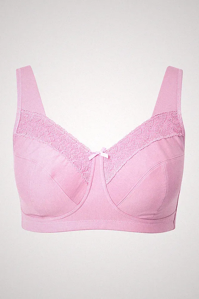 Ulla Popken Damen große Größen Entlastungs BH bügellos Blüten Herzspitze 841503