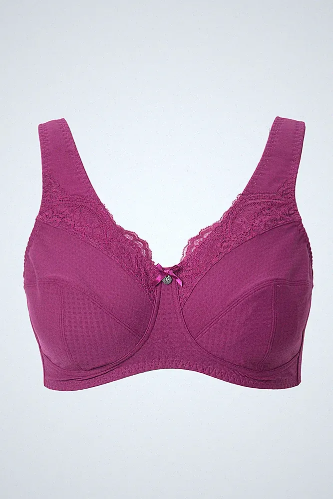 Ulla Popken Damen große Größen Entlastungs BH ohne Bügel Spitze 841688