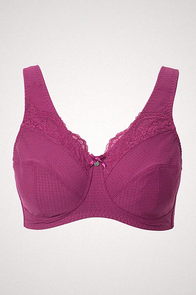 Ulla Popken Damen große Größen Entlastungs BH ohne Bügel Spitze 841688