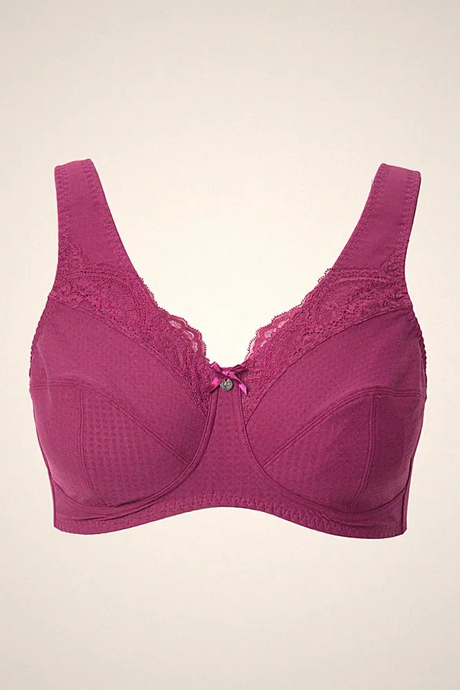 Ulla Popken Damen große Größen Entlastungs BH ohne Bügel Spitze 841688