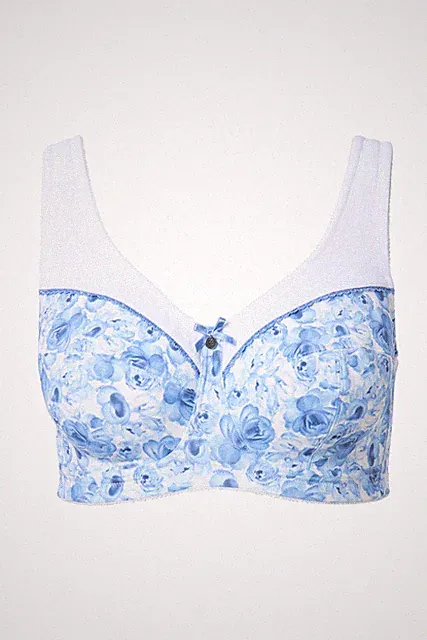 Ulla Popken Damen große Größen Entlastungs BH Rosen ohne Bügel 845541
