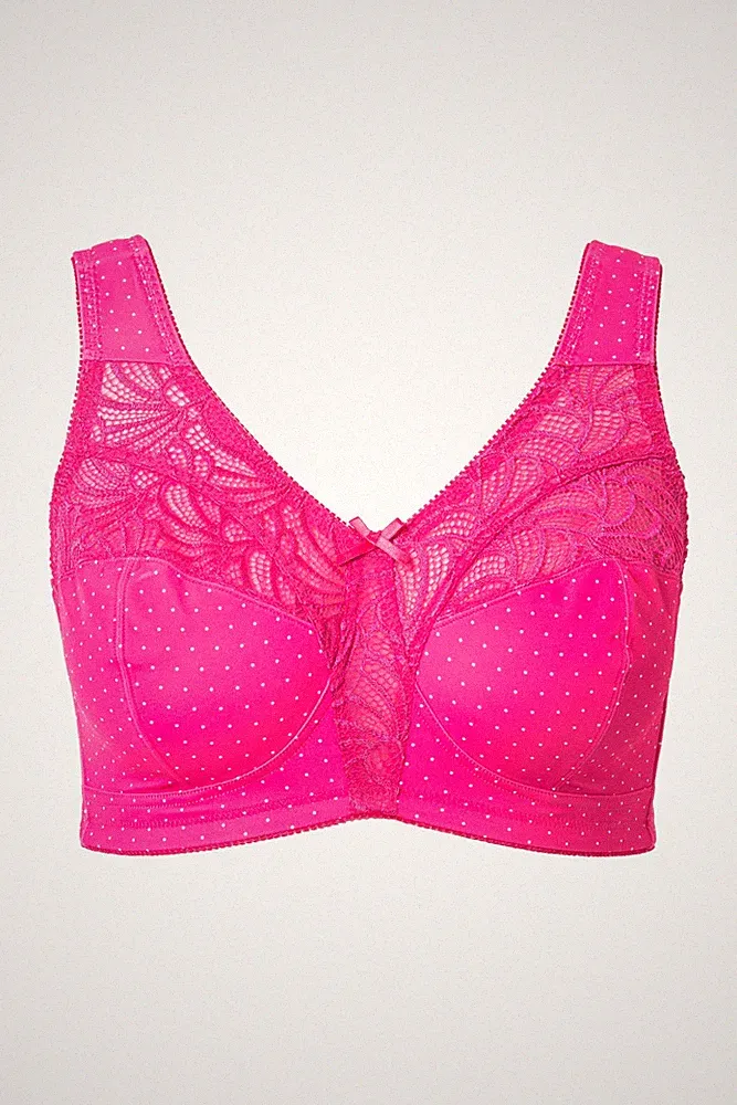 Ulla Popken Damen große Größen Entlastungs BH Spitze ohne Bügel 830454