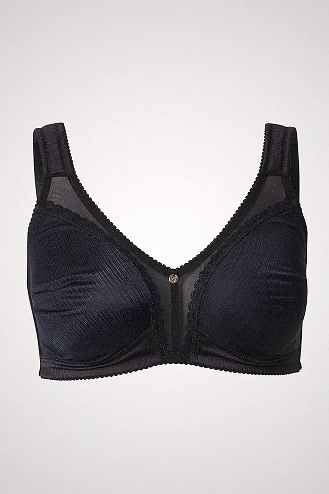 Ulla Popken Damen große Größen Minimizer BH Satin Spitze ohne Bügel 841485