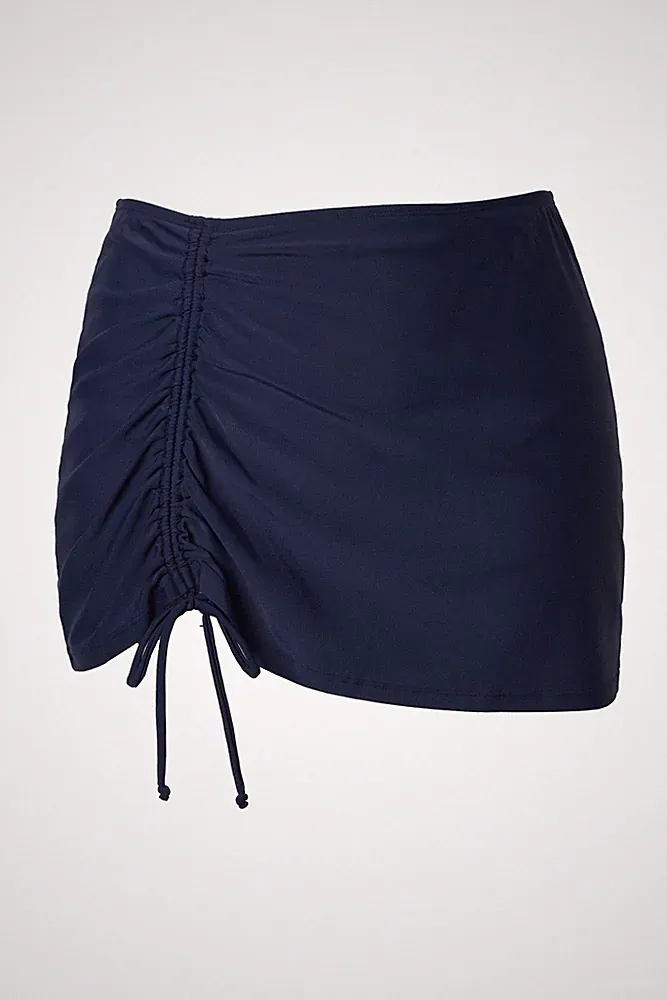 Ulla Popken Damen große Größen Schwimmrock Raffung integrierter Slip 849669