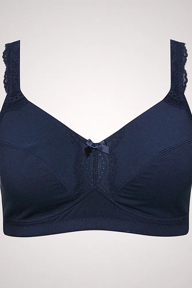 Ulla Popken Damen große Größen Soft BH Spitzendetail ohne Bügel 828233