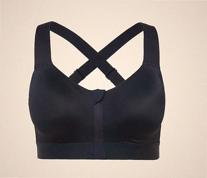 Ulla Popken Damen große Größen Sport BH ohne Bügel Zipper Gr : 115D