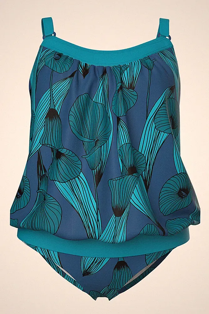 Ulla Popken Damen große Größen Tankini Callas Softcups Träger verstellbar