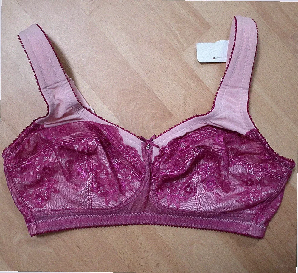 Ulla Popken Entlastungs Bh 85D 85 D rosa Spitze Neu !