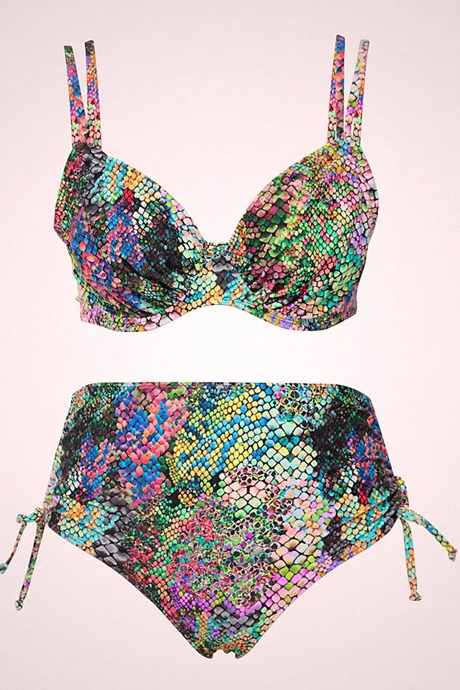 Ulla Popken große Größen 42 licht grün Bikini Schlange Bügel Cups