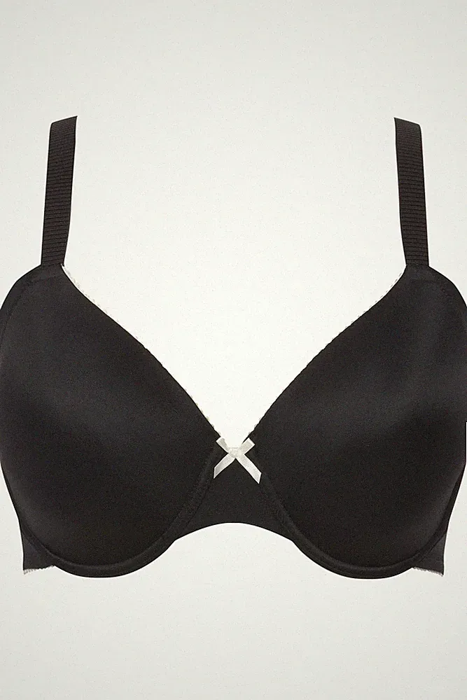 Ulla Popken große Größen BH 85B schwarz Bügel BH Softschalen Zierkante
